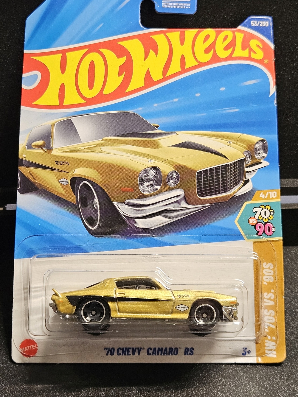 HW Gold 1970 Chevy Camaro RS HW 70s vs 90s